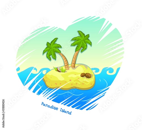 Paradise Island vector illustration