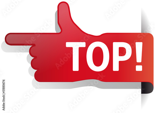 Top Button vektor Hand rot