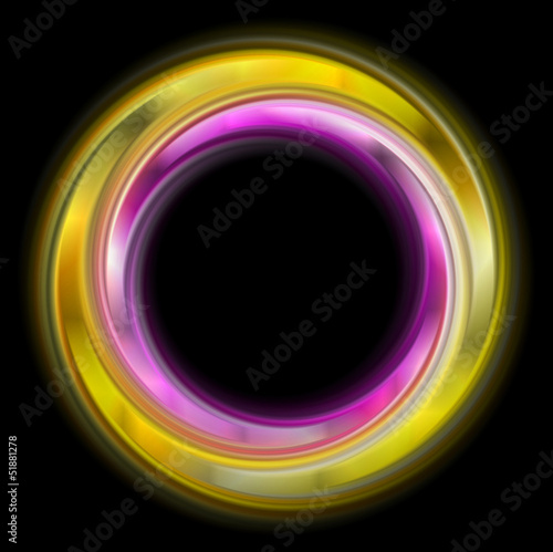 Colourful elegant abstract rings. Vector logo