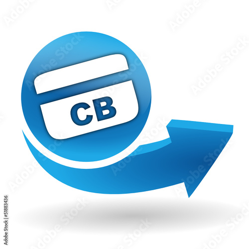 carte bleue sur bouton web bleu