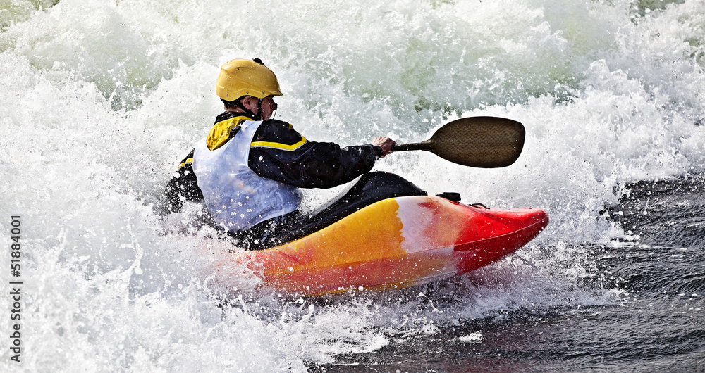 Naklejka premium kayaking