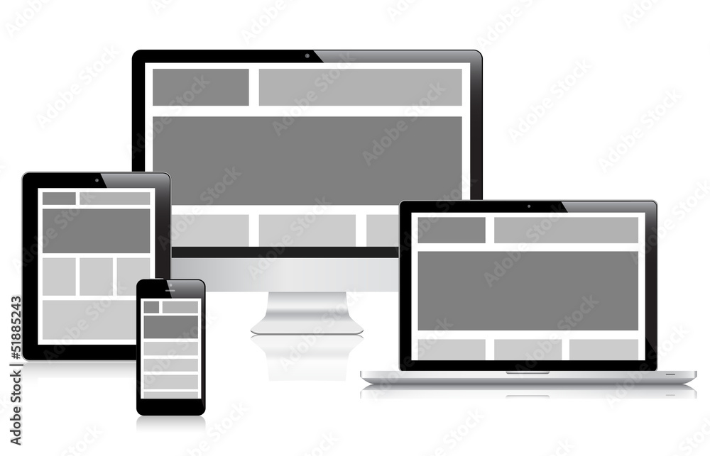 Fully responsive web design devices vector eps10 Fully responsive web design devices vector eps10