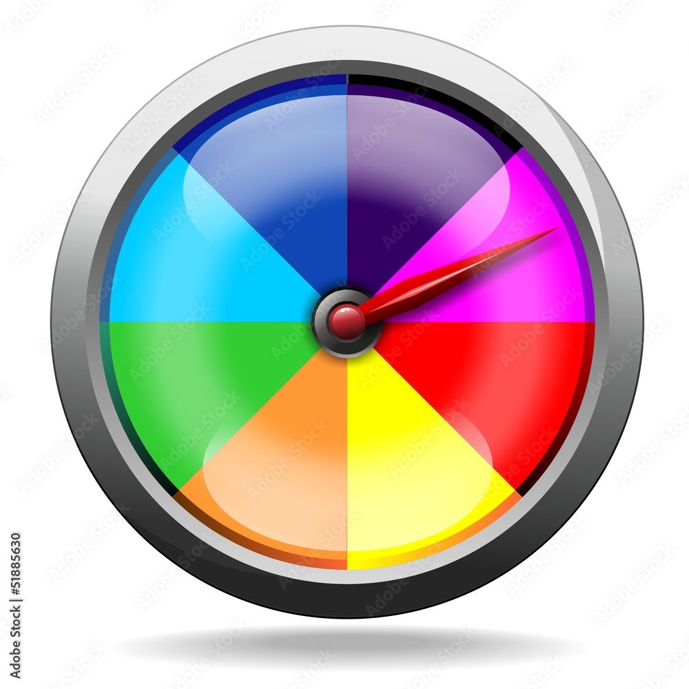 Fototapeta premium Speedometer Rainbow Colors-Contachilometri quadrante Arcobaleno