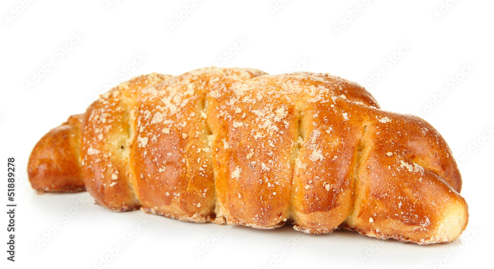 Tasty bun, isolated on white Tasty bun, isolated on white