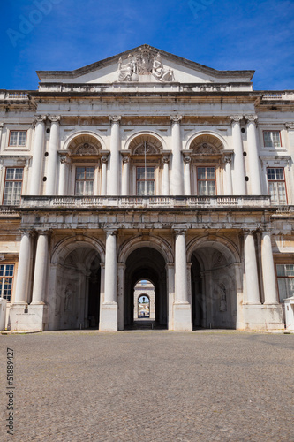 The Ajuda National Palace of Lisbon  Portugal. Eastern facade