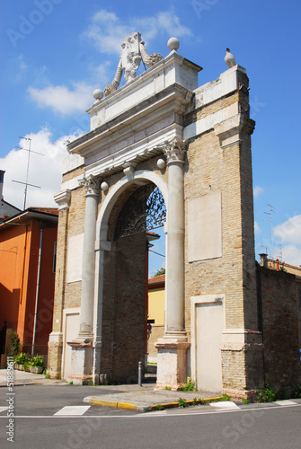 Ravenna, old medieval city door Porta Pamphilia