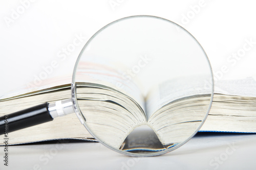 Magnifying Glass and Dictionary