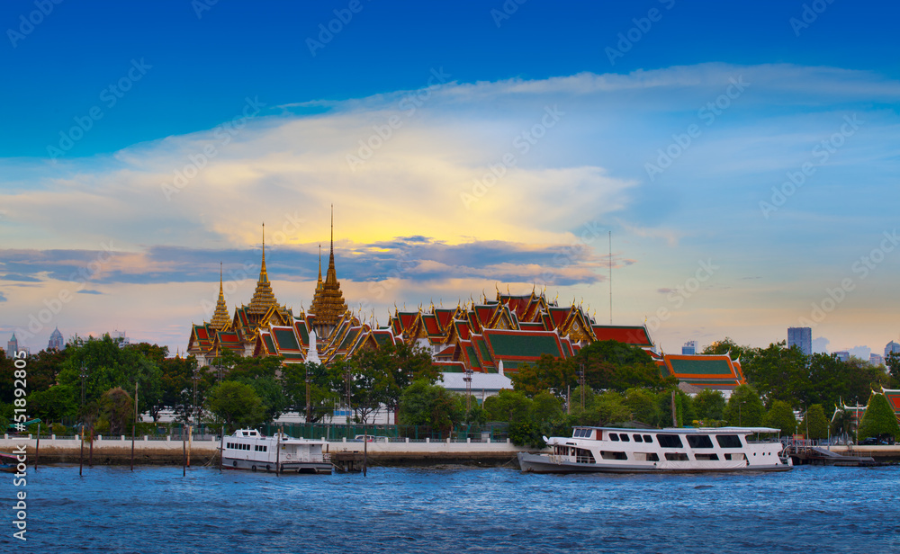 The Grand Palace, landmark of Bangkok, Thailand.