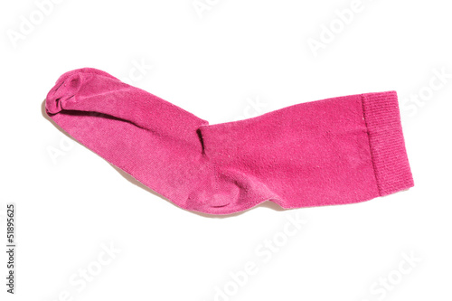 old sock, isolated on white background
