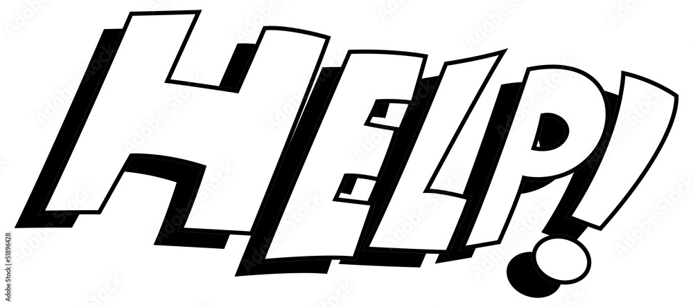 Help - Comic Expression Vector Text