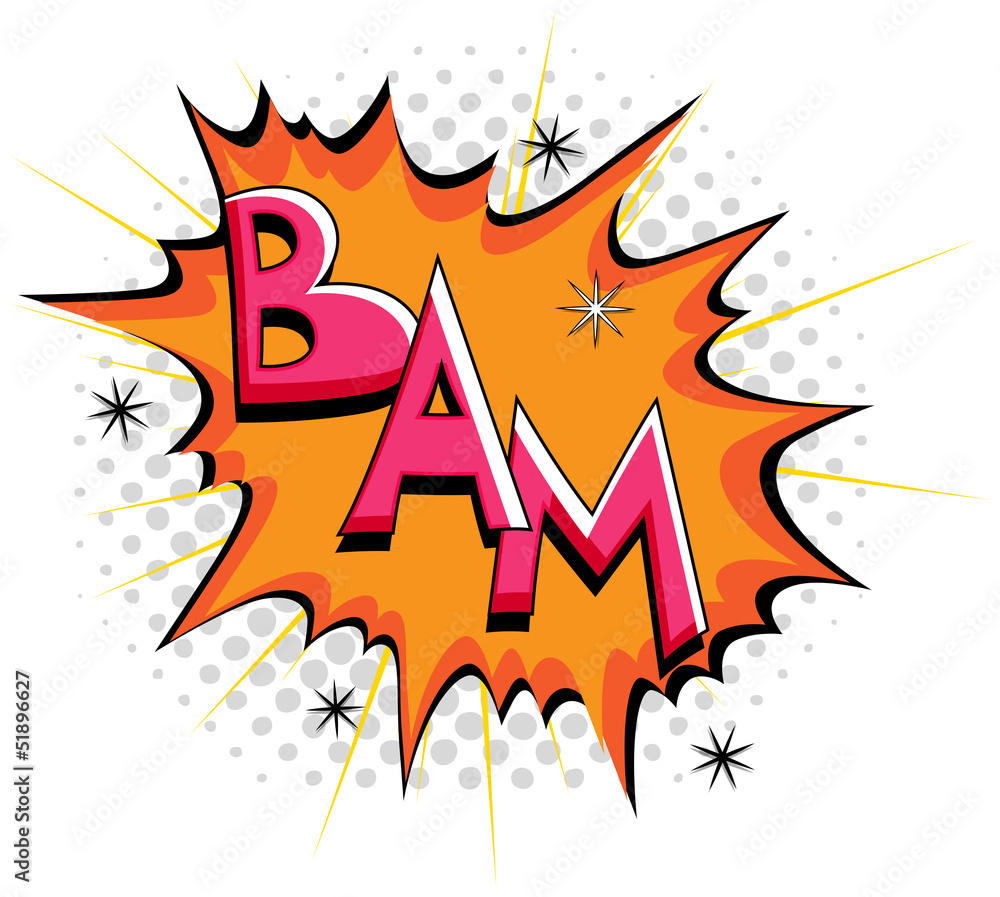 Bam - Comic Expression Vector Text Bam - Comic Expression Vector Text