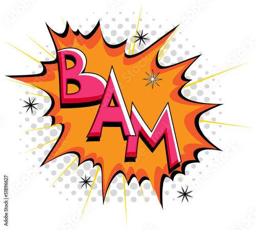 Bam - Comic Expression Vector Text