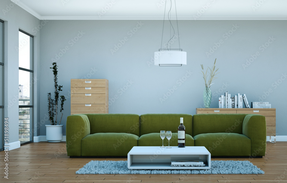 Obraz premium Wohndesign - modernes Wohnzimmer