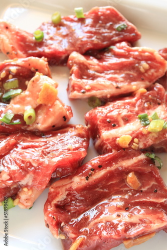 korean cuisine, seasoned beef for yakiniku BBQ