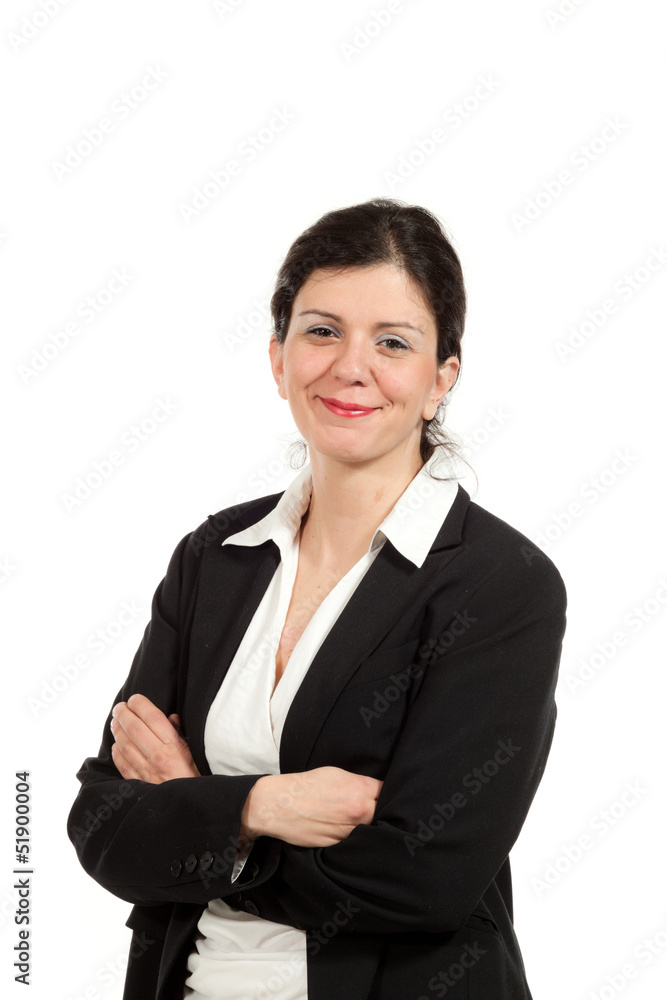 nice woman with black jacket, portrait in studio nice woman with black jacket, portrait in studio