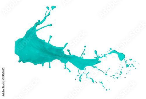 turquoise paint splash