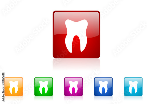tooth vector web icon set
