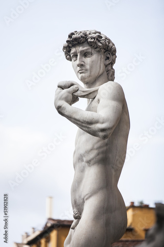 Statua del David di Michelangelo a Firenze in Italia