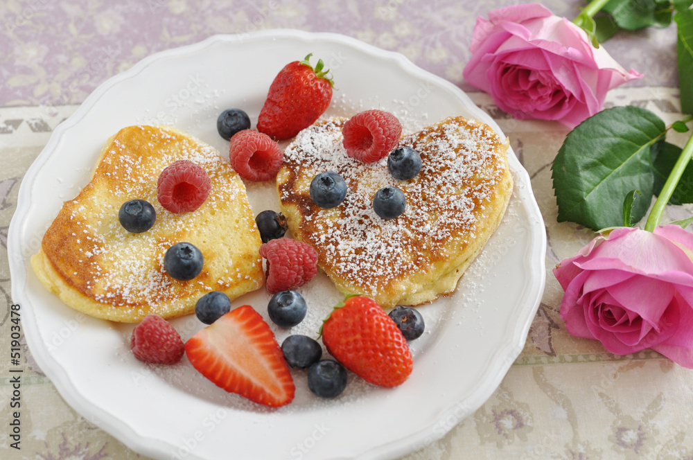 Heart shaped pancake Heart shaped pancake
