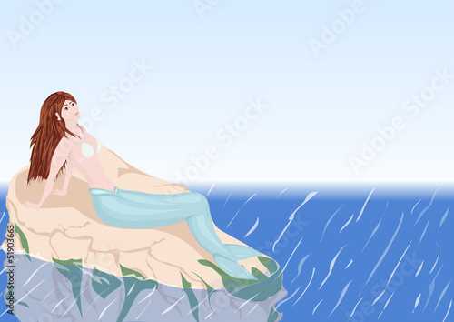 sirena sullo scoglio