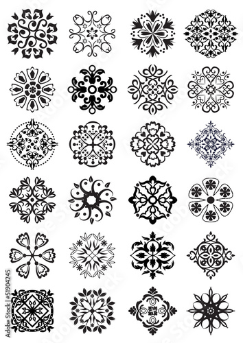 circular damask decorations