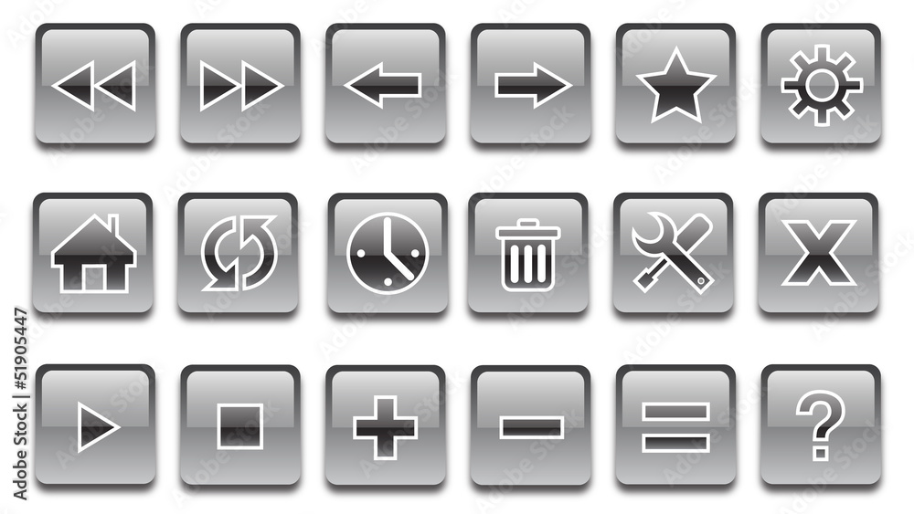 Web Buttons Vector Illustration