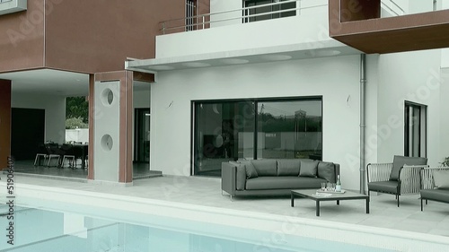 piscina sillones casa