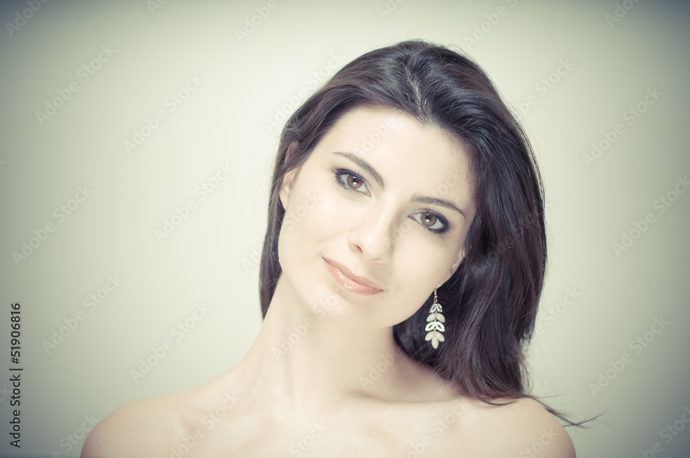young woman closeup portrait young woman closeup portrait