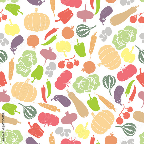 Vegetables seamless pattern