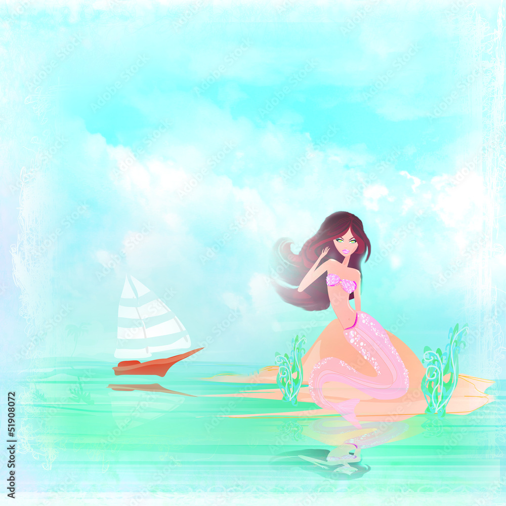 Illustration of a Beautiful mermaid Illustration of a Beautiful mermaid