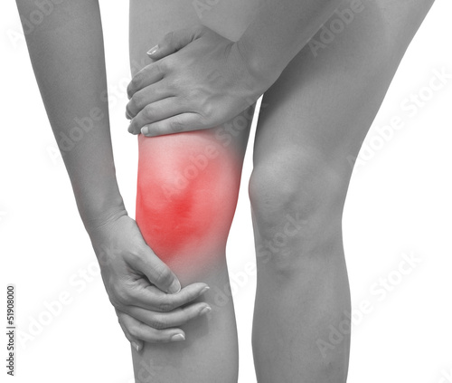 Acute pain in a woman knee