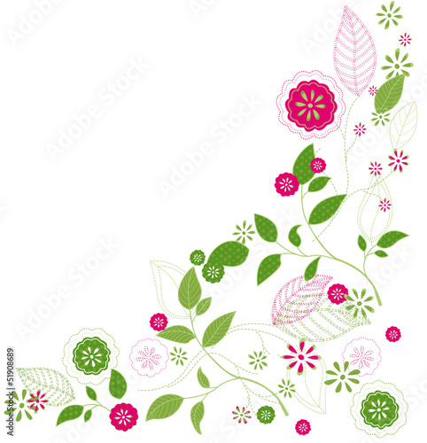 Frische Blumenranken