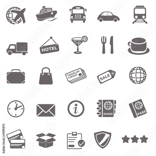 Transportation basic icons