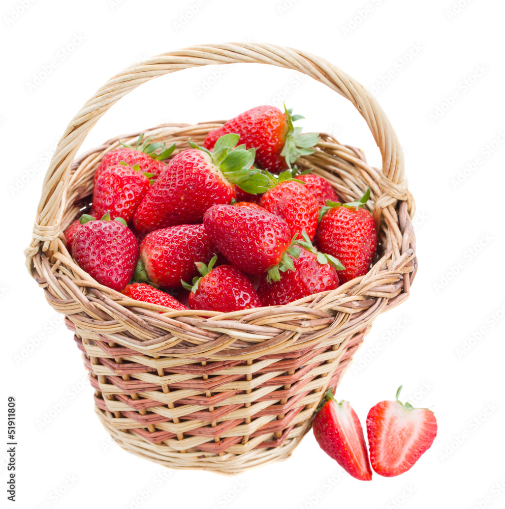strawberry in basket strawberry in basket
