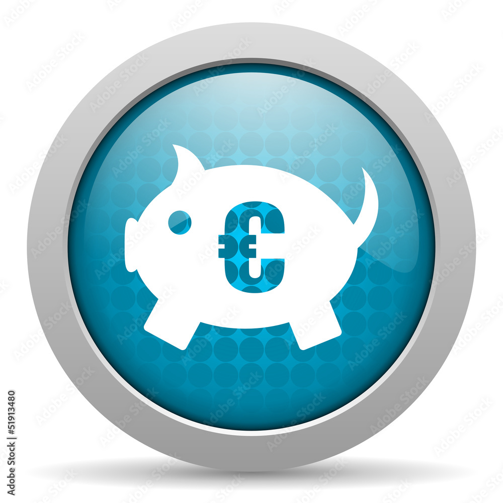 piggy bank blue circle web glossy icon piggy bank blue circle web glossy icon
