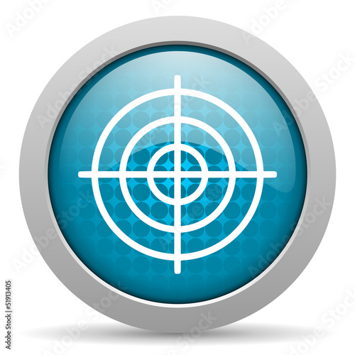 target blue circle web glossy icon