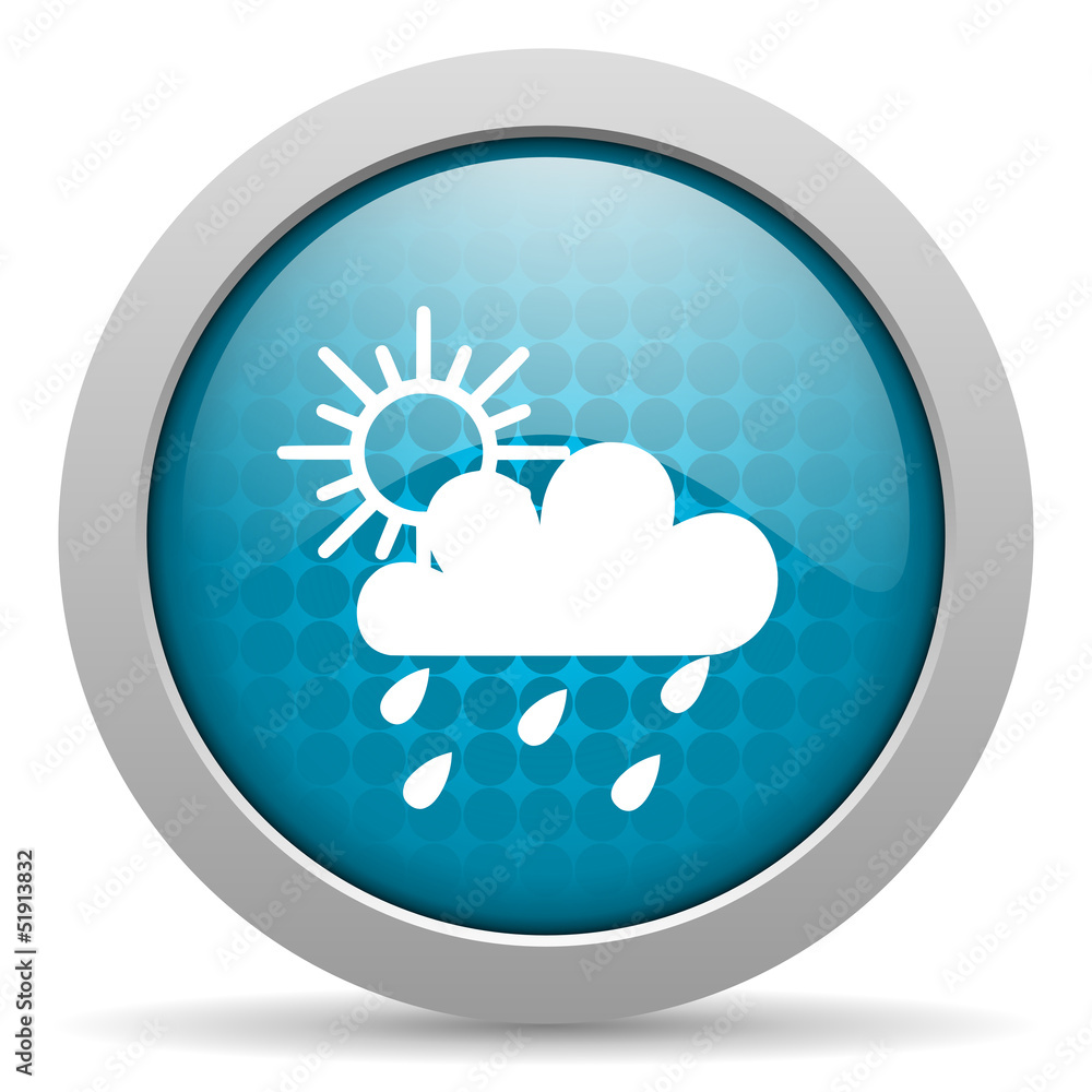 weather forecast blue circle web glossy icon weather forecast blue circle web glossy icon