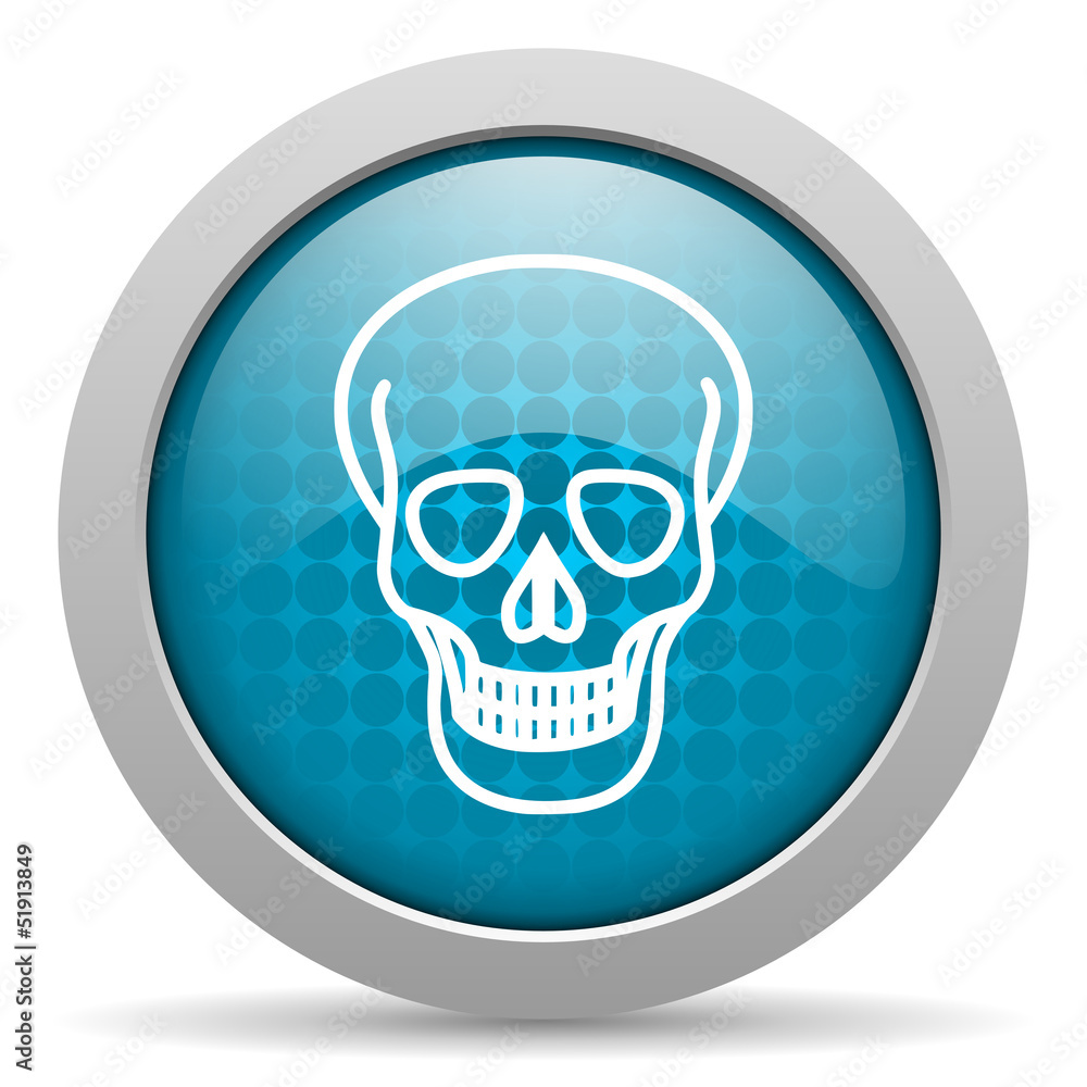 skull blue circle web glossy icon skull blue circle web glossy icon