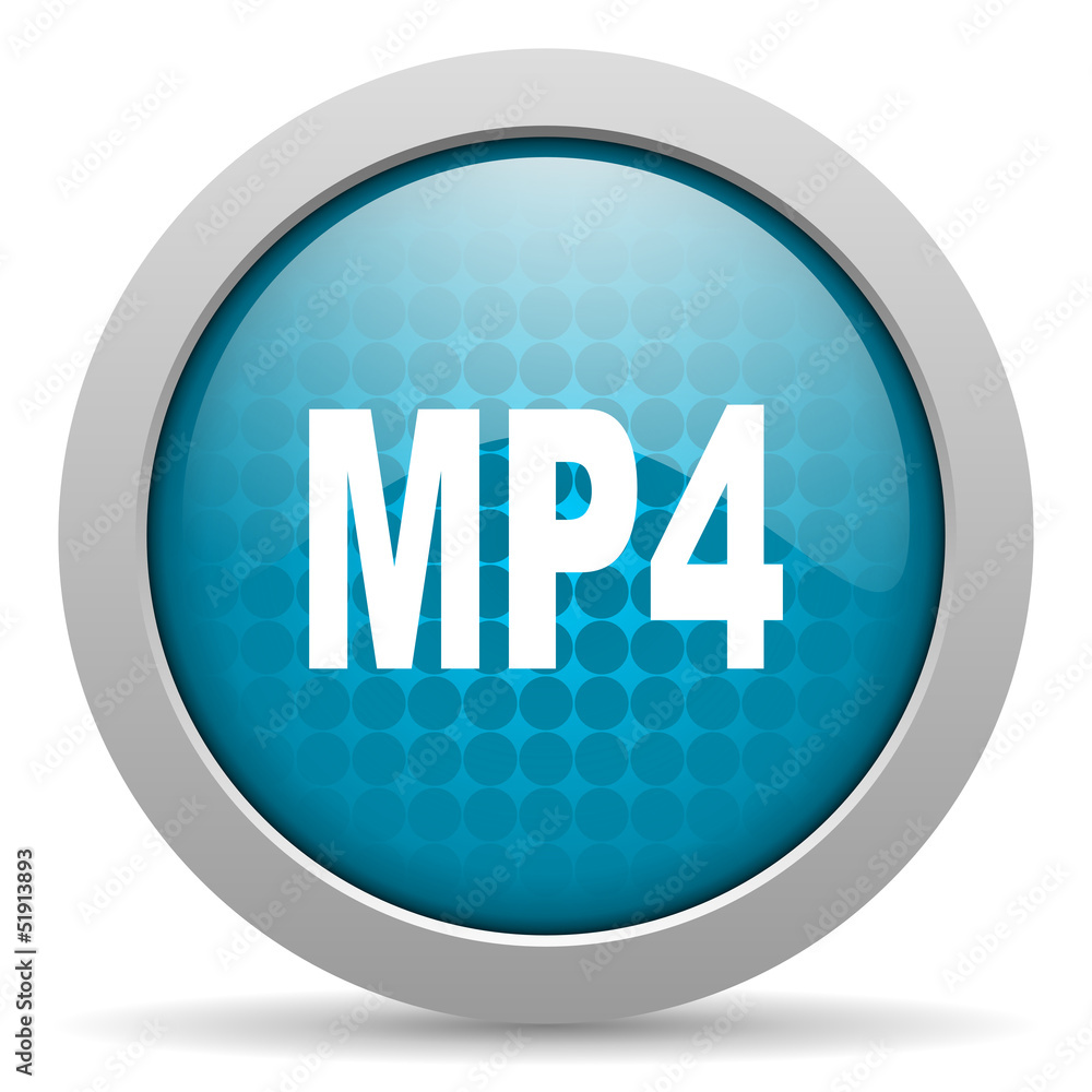mp4 blue circle web glossy icon mp4 blue circle web glossy icon