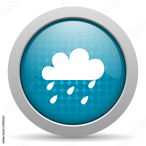 weather forecast blue circle web glossy icon