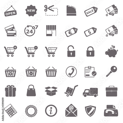 Shopping basic icons