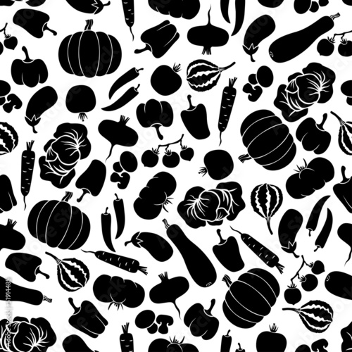 Vegetables seamless pattern