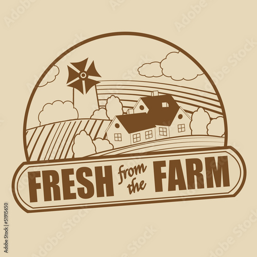 Wallpaper Mural Fresh from the farm stamp Torontodigital.ca