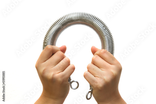 Hand pulling coil springs expander