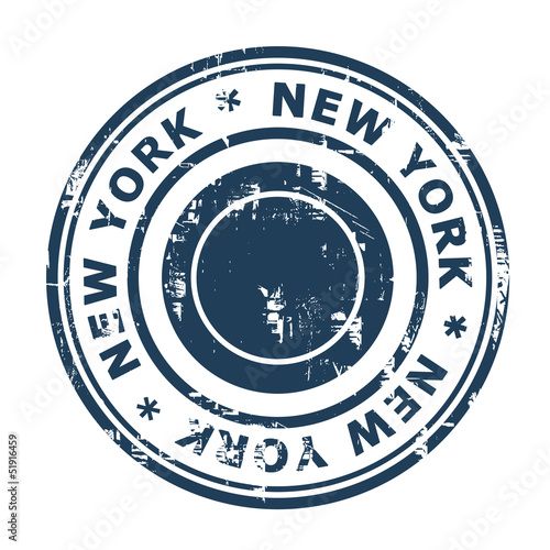 New York travel stamp