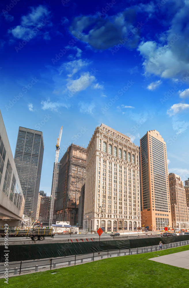 Wonderful modern skyscrapers of Lower Manhattan - New York City
