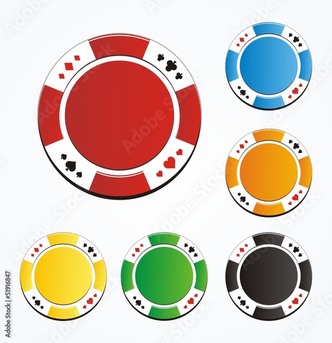 blank poker chips vector