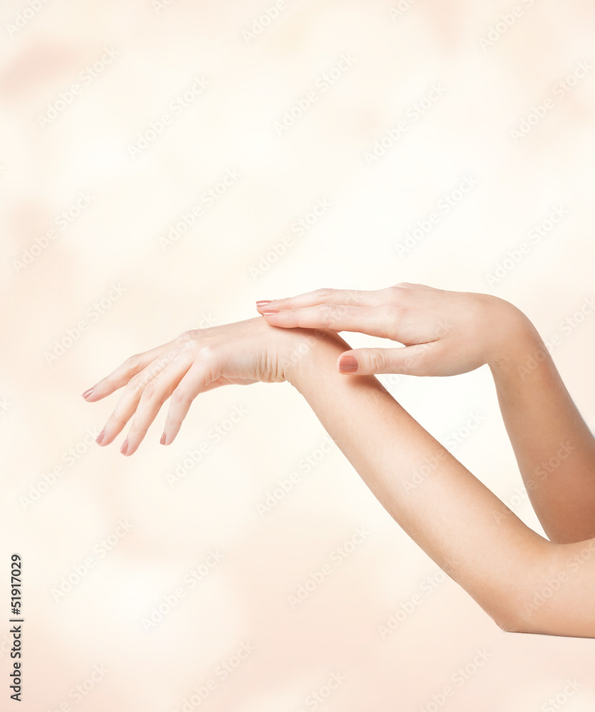 Naklejka premium female soft skin hands
