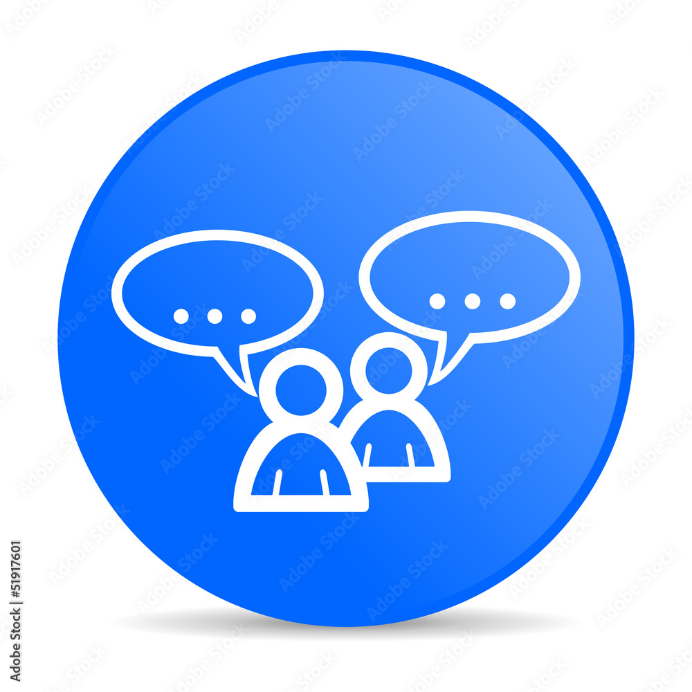 forum blue circle web glossy icon forum blue circle web glossy icon