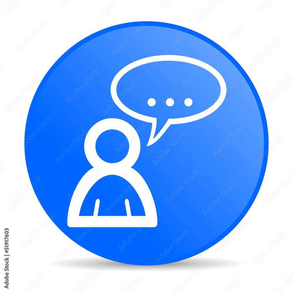 forum blue circle web glossy icon forum blue circle web glossy icon